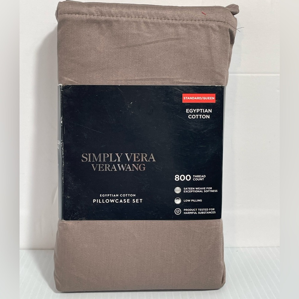 Simply Vera Vera Wang 800 TC egyptian cotton standard pillowcases Gray